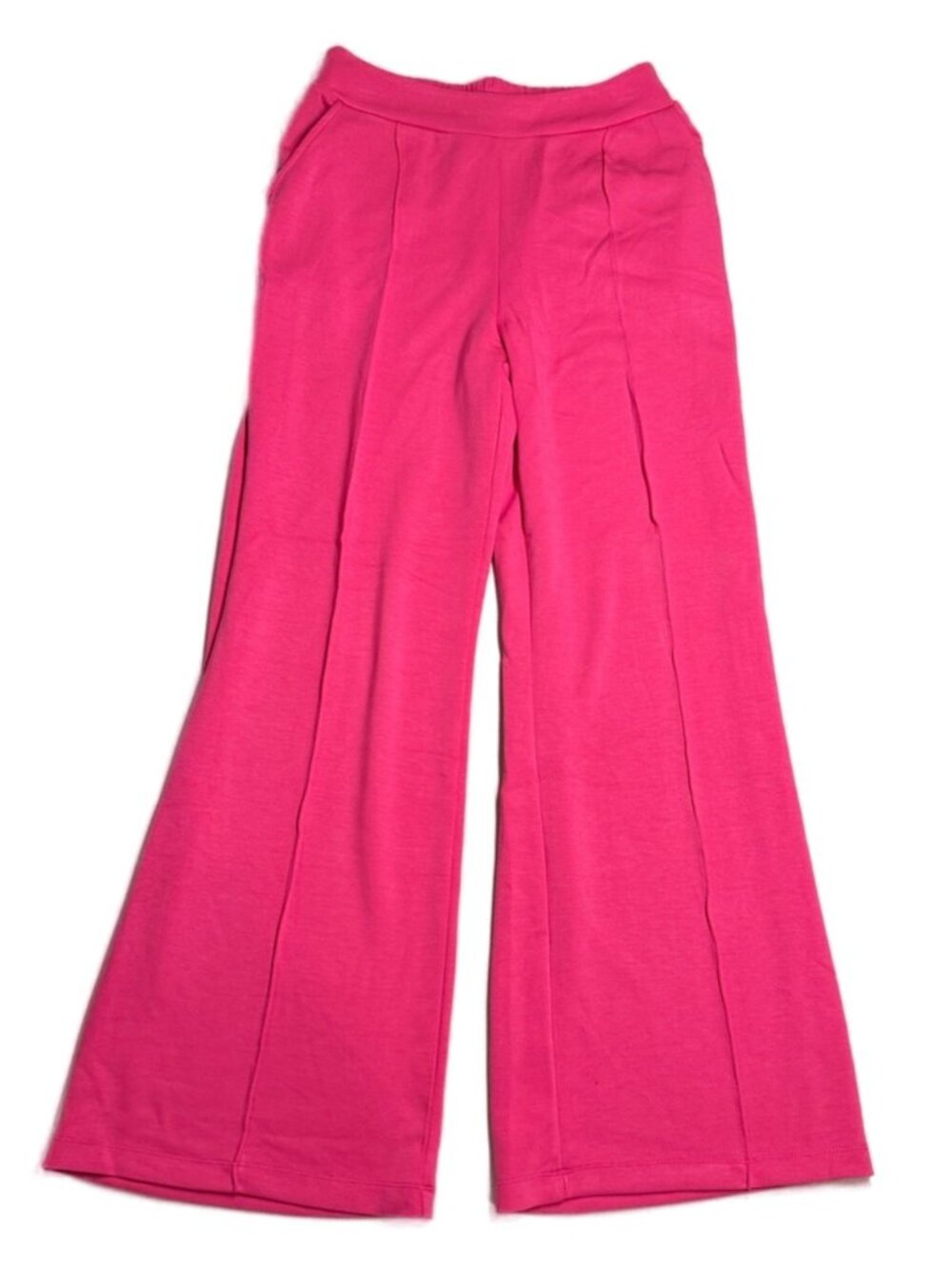Hot Pink Wide-Leg Knit Pants
